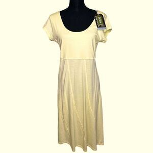Toad&Co Nena Scoop Neck Cap Sleeve Dress NWT Yellow Size Medium